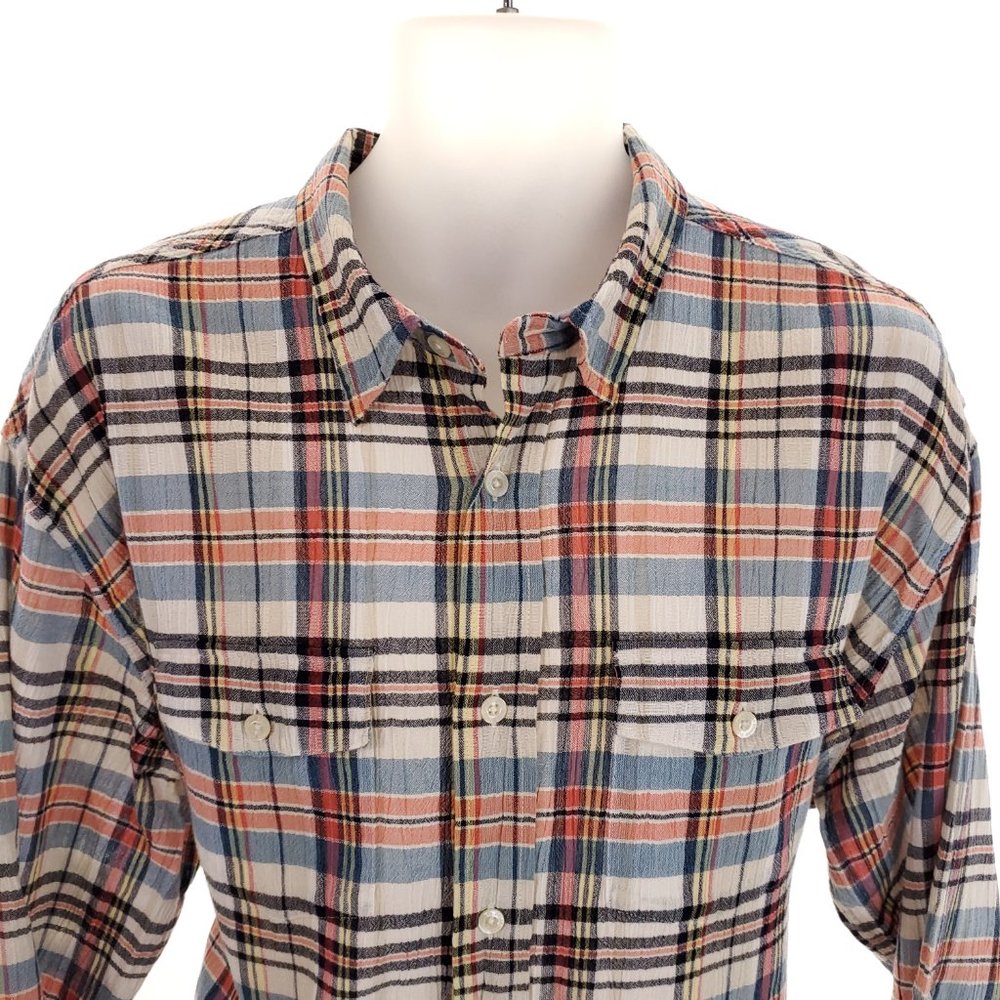 Patagonia Pink Plaid Organic Cotton Mens XL L/S - Picture 4 of 7